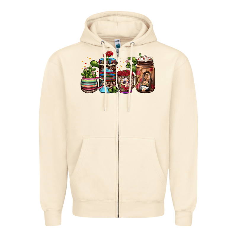 Mexican Coffee Zipper Hoodie by JahusDesignShop | Teevron