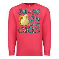 Cardinal Western Just A Girl Who loves Chicks Premium Sweatshirt - LillyAllenDesigns