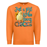Carrot Western Just A Girl Who loves Chicks Premium Sweatshirt - LillyAllenDesigns