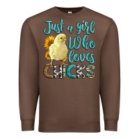 Chestnut Western Just A Girl Who loves Chicks Premium Sweatshirt - LillyAllenDesigns