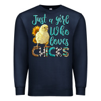 Navy Western Just A Girl Who loves Chicks Premium Sweatshirt - LillyAllenDesigns