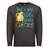 Smoke Western Just A Girl Who loves Chicks Premium Sweatshirt - LillyAllenDesigns