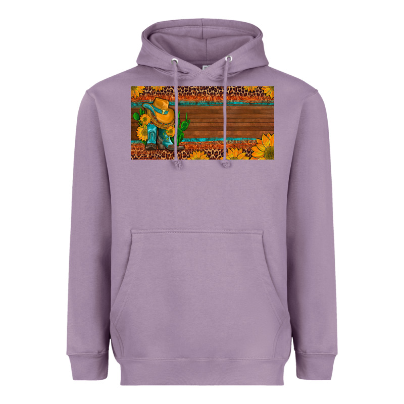 Custom Cowboy Boots Sunflowers And Cactus License Plate Heavyweight Hoodie by Artiststas | Teevron