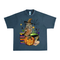 Midnight Navy halloween owl Urban Heavy Tee - BarkalooDesign