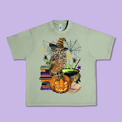 Halloween Owl Urban Heavy Tee Designed By Barkaloodesign