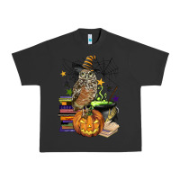 Pigment Black halloween owl Urban Heavy Tee - BarkalooDesign