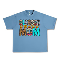 Pebble Blue blessed mom Urban Heavy Tee - Zillion Design Studio