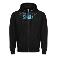 Black winter let it snow Zipper Hoodie - JahusDesignShop