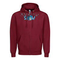 Burgundy winter let it snow Zipper Hoodie - JahusDesignShop