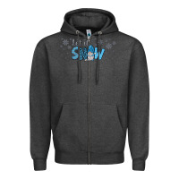 Charcoal Heather winter let it snow Zipper Hoodie - JahusDesignShop