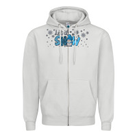 Dove Grey winter let it snow Zipper Hoodie - JahusDesignShop