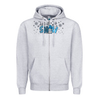 Heather Grey winter let it snow Zipper Hoodie - JahusDesignShop