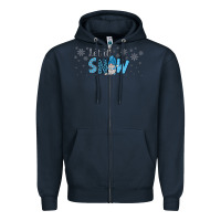 Navy winter let it snow Zipper Hoodie - JahusDesignShop