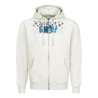 Oatmeal Heather winter let it snow Zipper Hoodie - JahusDesignShop