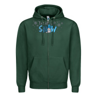 Sports Green winter let it snow Zipper Hoodie - JahusDesignShop