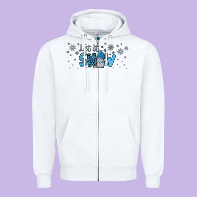 Winter Let It Snow Zipper Hoodie Designed By Jahusdesignshop
