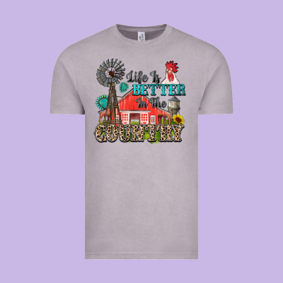 Life Is Better In The Country Vintage Tee Designed By Zillion Design Studio