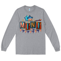 Heather Grey American Mini 4th of july Long Sleeve Tee - CowGirlArtShop