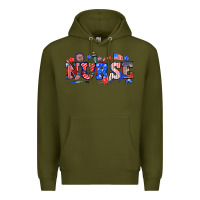 Army Green 4th of july nurse Premium Hoodie - NancyCooperArtShop