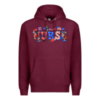 Burgundy 4th of july nurse Premium Hoodie - NancyCooperArtShop