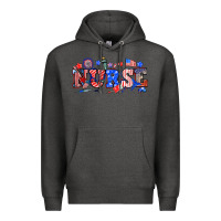Charcoal Heather 4th of july nurse Premium Hoodie - NancyCooperArtShop