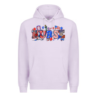 Lilac 4th of july nurse Premium Hoodie - NancyCooperArtShop