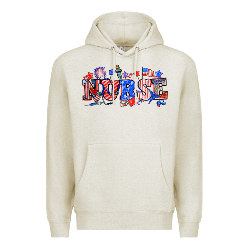 4th Of July Nurse Premium Hoodie by NancyCooperArtShop | Teevron