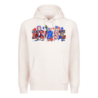 Pale Pink 4th of july nurse Premium Hoodie - NancyCooperArtShop