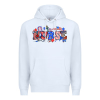 White 4th of july nurse Premium Hoodie - NancyCooperArtShop