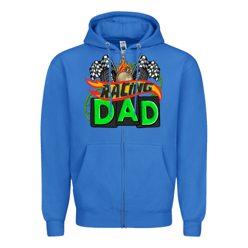Racing Dad With Racing Oto Equipment Zipper Hoodie by AdoDesignShop | Teevron