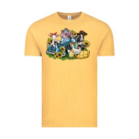 Vintage Mustard farm animals truck Vintage Tee - Zillion Design Studio