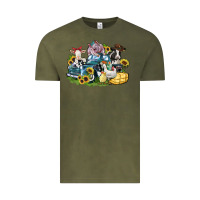 Vintage Olive farm animals truck Vintage Tee - Zillion Design Studio