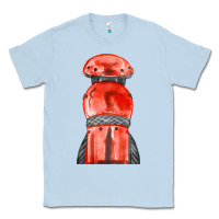 Dusty Blue red leg guard fa element Classic Tee - FaDigitalArtStudio