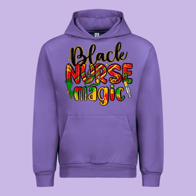 Black Nurse Magic Urban Hoodie Designed By Lillyallendesigns
