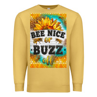 Antique Gold bee nice or buzz off Premium Sweatshirt - LillyAllenDesigns