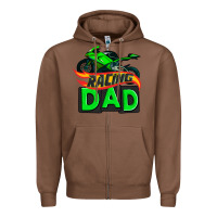 Chestnut racing dad with racing motorcycle Zipper Hoodie - AdoDesignShop