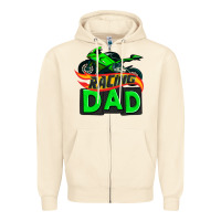Sandshell racing dad with racing motorcycle Zipper Hoodie - AdoDesignShop