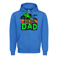 True Royal racing dad with racing motorcycle Zipper Hoodie - AdoDesignShop