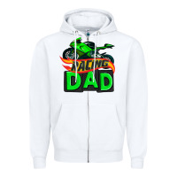 White racing dad with racing motorcycle Zipper Hoodie - AdoDesignShop