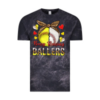 Cloud Black busy raising ballers with baseball and softball Vintage Tee - texasbilliewilder