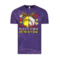 Cloud Purple busy raising ballers with baseball and softball Vintage Tee - texasbilliewilder