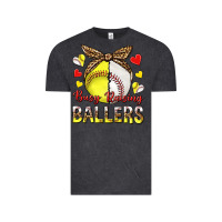 Busy Raising Ballers With Baseball And Softball Vintage Tee | Teevron