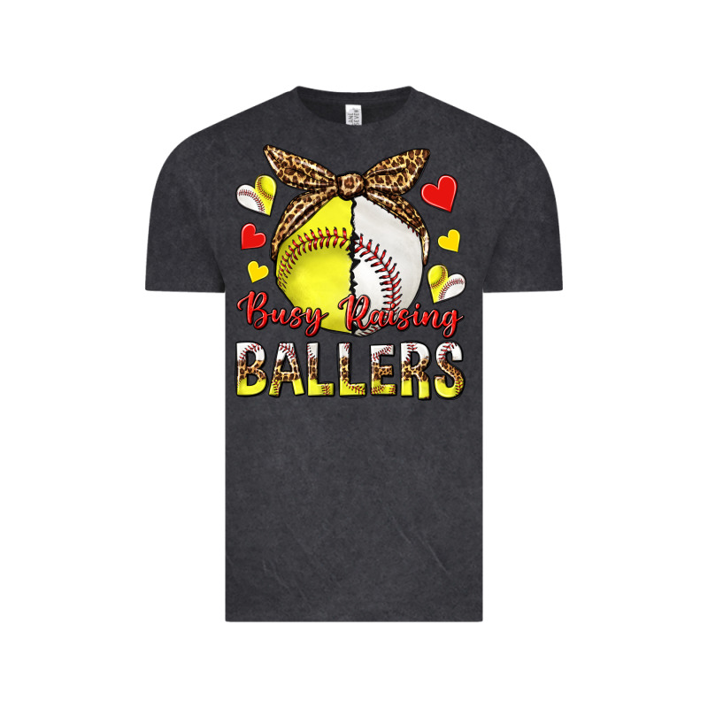 Busy Raising Ballers With Baseball And Softball Vintage Tee by texasbilliewilder | Teevron