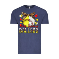 Vintage Denim busy raising ballers with baseball and softball Vintage Tee - texasbilliewilder