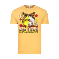 Vintage Mustard busy raising ballers with baseball and softball Vintage Tee - texasbilliewilder