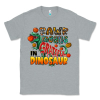 Heather Grey rawr means grateful in dinosaur Classic Tee - CowhideDigitalArt