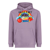 Lavender back to school hello first grade 3200x2400 Heavyweight Hoodie - AdoDesignShop