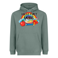 Sage back to school hello first grade 3200x2400 Heavyweight Hoodie - AdoDesignShop