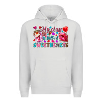Dove Grey my class is full of sweethearts Premium Hoodie - NancyCooperArtShop