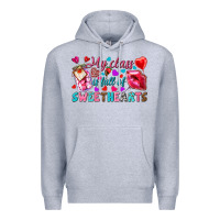 Heather Grey my class is full of sweethearts Premium Hoodie - NancyCooperArtShop